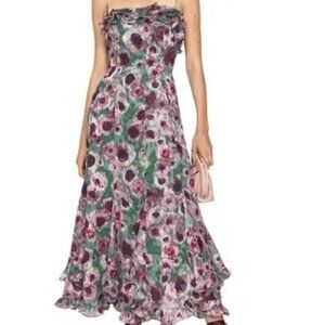 Slate & Willow Floral Midi Dress in Purple Multi Size US 2